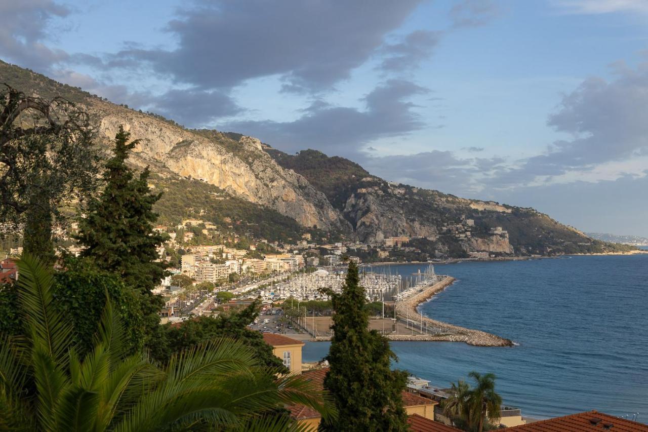 Villa L'Ensoleillee Vue Panoramique Mer, 250 M De La Plage Et Du Centre Ville Menton Luaran gambar