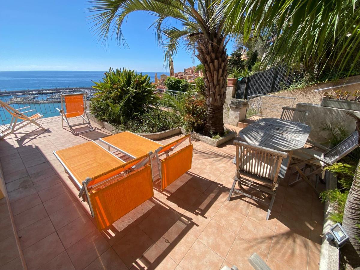 Villa L'Ensoleillee Vue Panoramique Mer, 250 M De La Plage Et Du Centre Ville Menton Luaran gambar