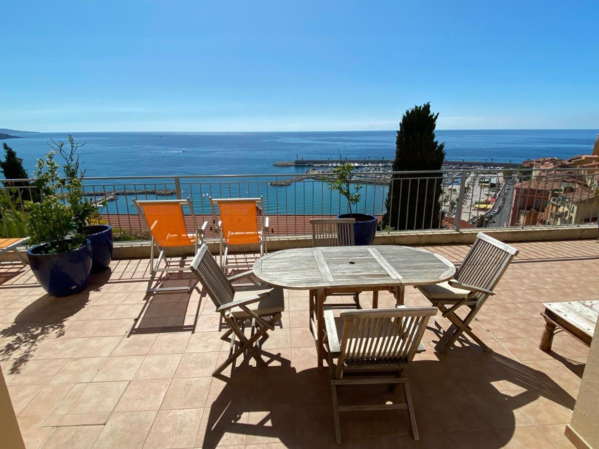 Villa L'Ensoleillee Vue Panoramique Mer, 250 M De La Plage Et Du Centre Ville Menton Luaran gambar
