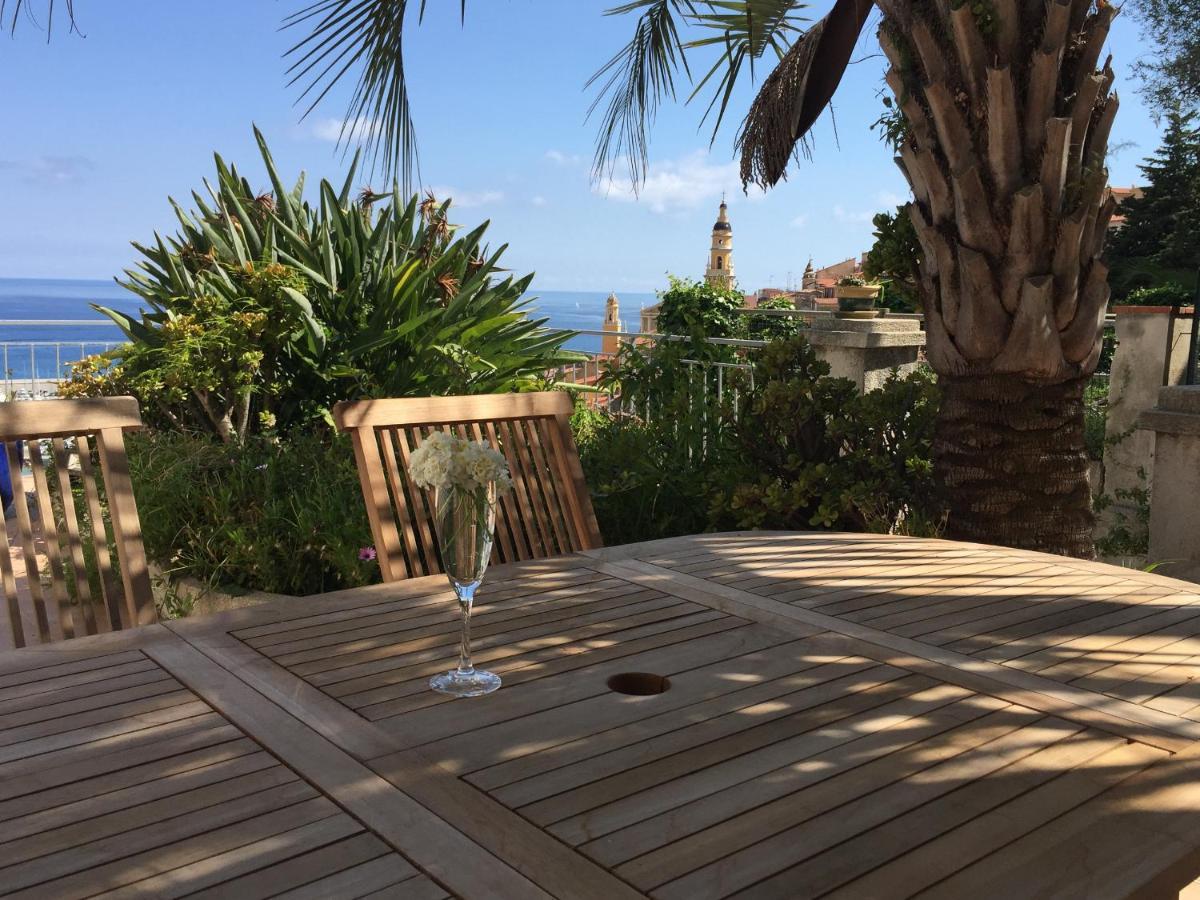 Villa L'Ensoleillee Vue Panoramique Mer, 250 M De La Plage Et Du Centre Ville Menton Luaran gambar