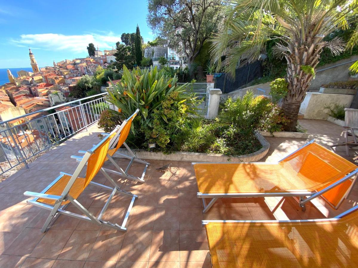 Villa L'Ensoleillee Vue Panoramique Mer, 250 M De La Plage Et Du Centre Ville Menton Luaran gambar